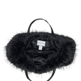 Confidante Black Faux Fur Handbag