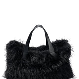 Confidante Black Faux Fur Handbag