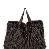 Confidante Brown Faux Fur Handbag