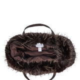 Confidante Brown Faux Fur Handbag