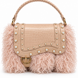 Icy Pink Faux Fur HandBag