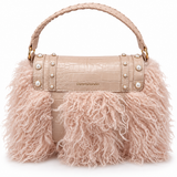 Icy Pink Faux Fur HandBag