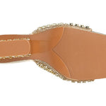 Gold embellished high-heeled shoe sole