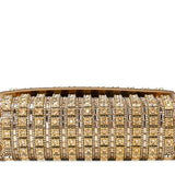 Gold and silver beaded handbag with gold chain strap bottom