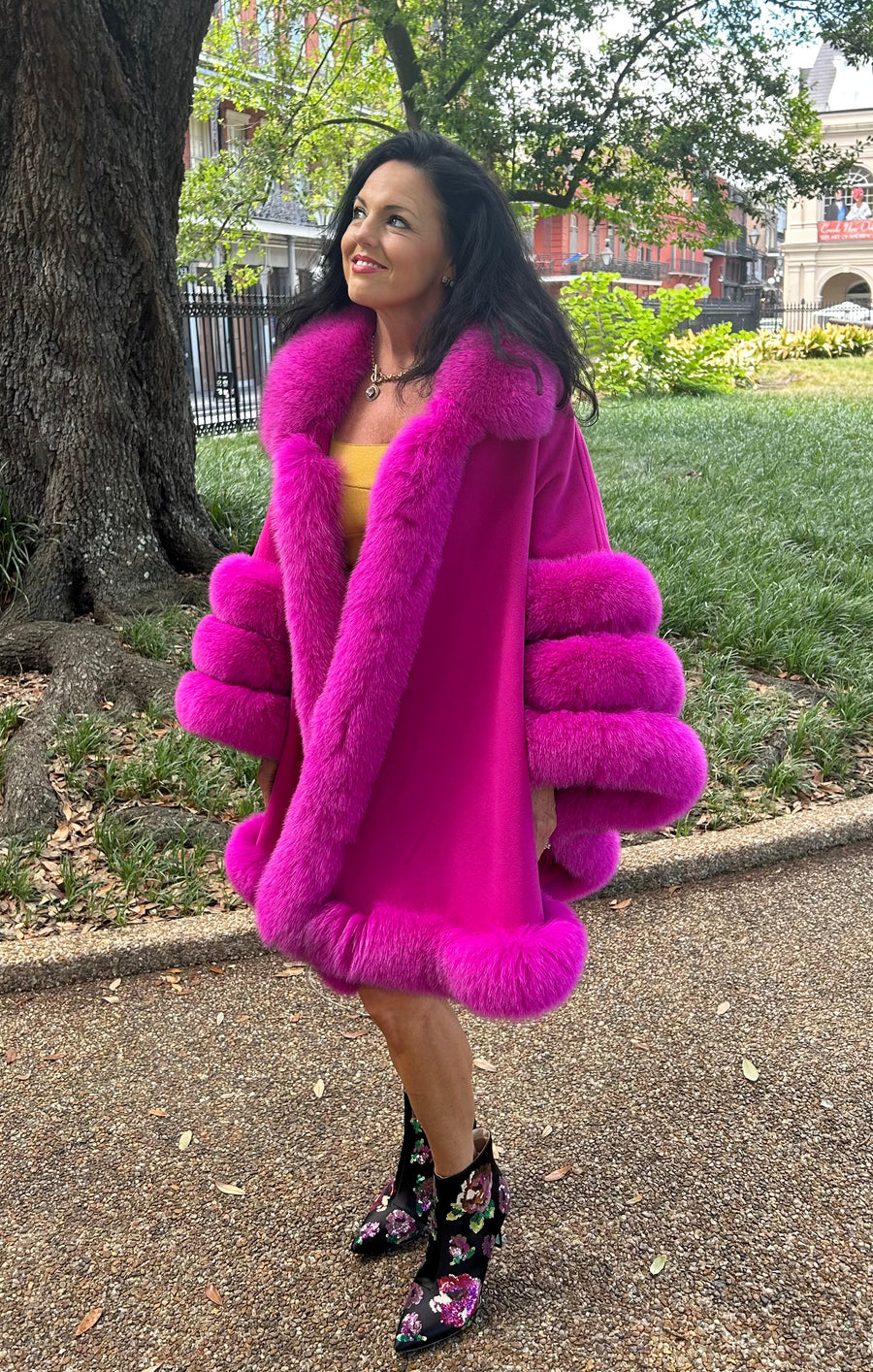 Diana Rosh Cashmere & Fox Cape