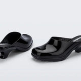 Black slip-on kitten heel pair