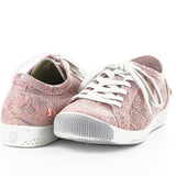Pink & mauve floral patterned sneaker with white sole pair