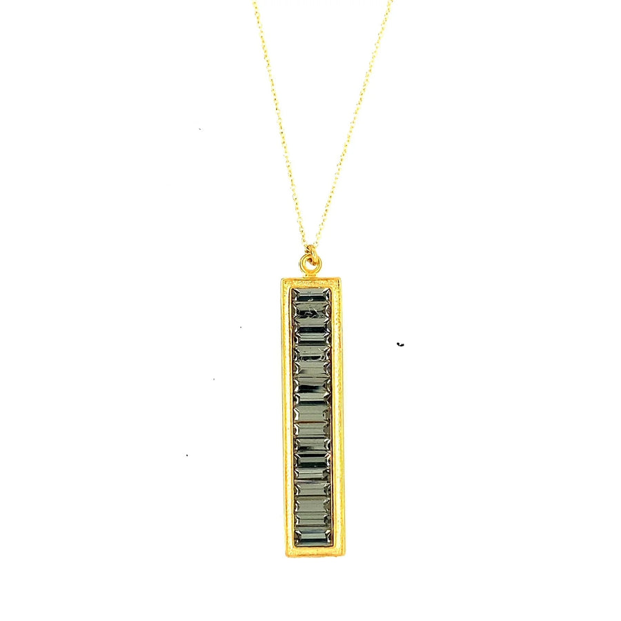 Gina Riley Rectangular Baguette Crystal Necklace RR229