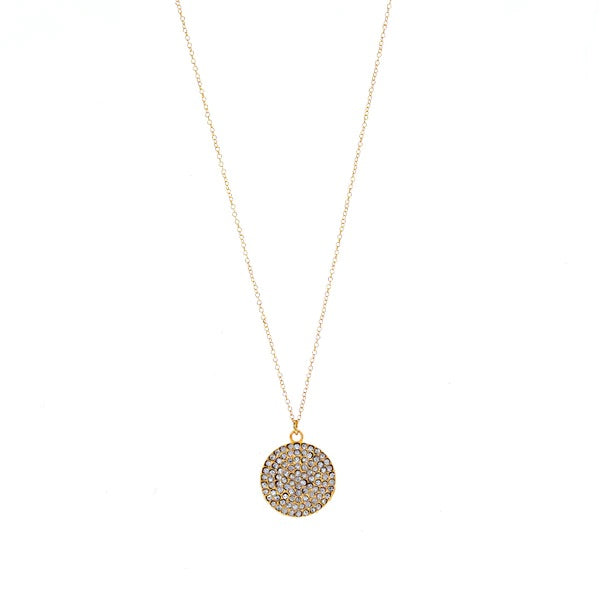 Gina Riley Small Pave Disc Necklace RR101