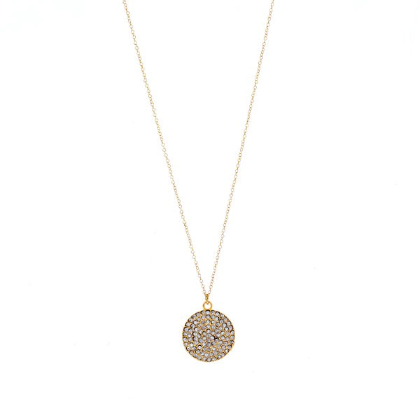 Gina Riley Small Pave Disc Necklace RR101