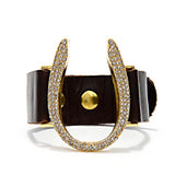 Gina Riley Gold Crystal Horseshoe Bracelet RR1013