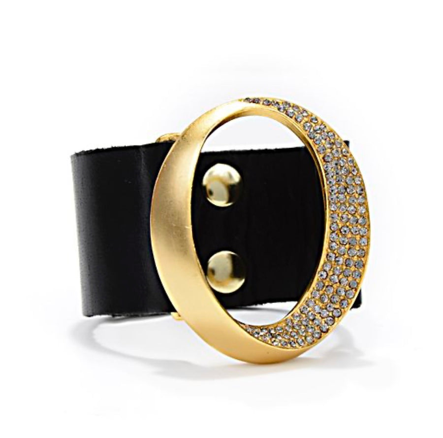 Gina Riley O Bracelet with Leather RR1000