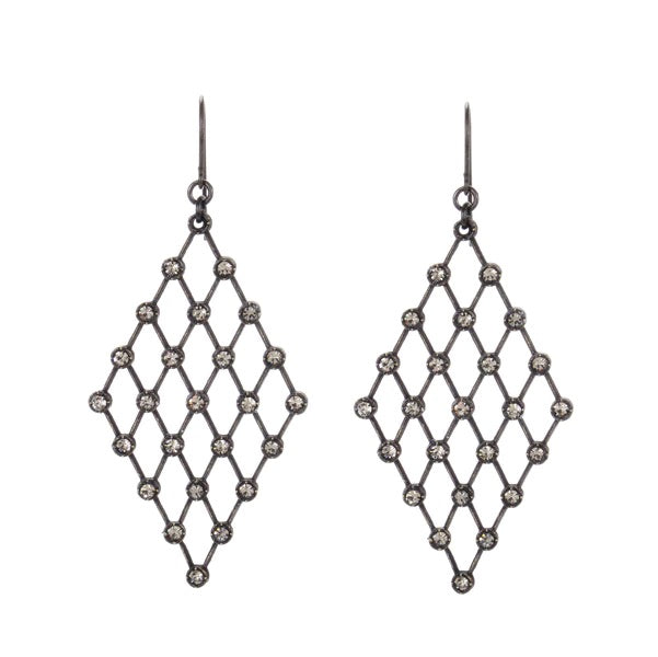 Gina Riley Diamond Crystal Mesh Earrings 3041