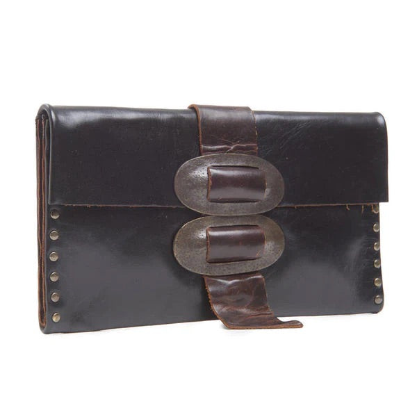 Gina Riley Double Oval Buckle Clutch C16
