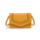 Yellow handbag with cut-out design 