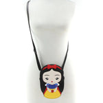 Snow White character holding apple purse model