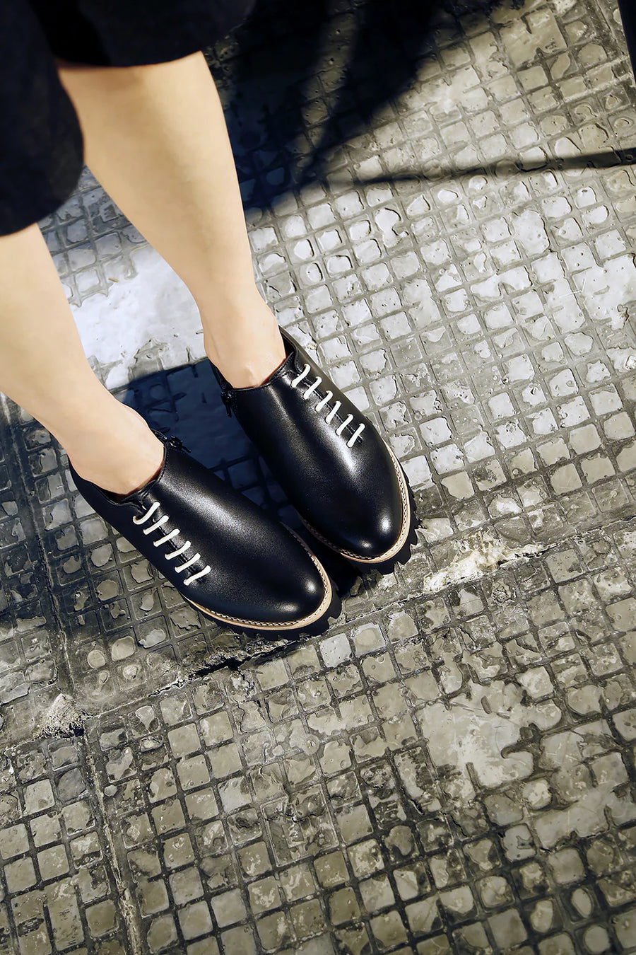 All Black Side Cord Loafer E046