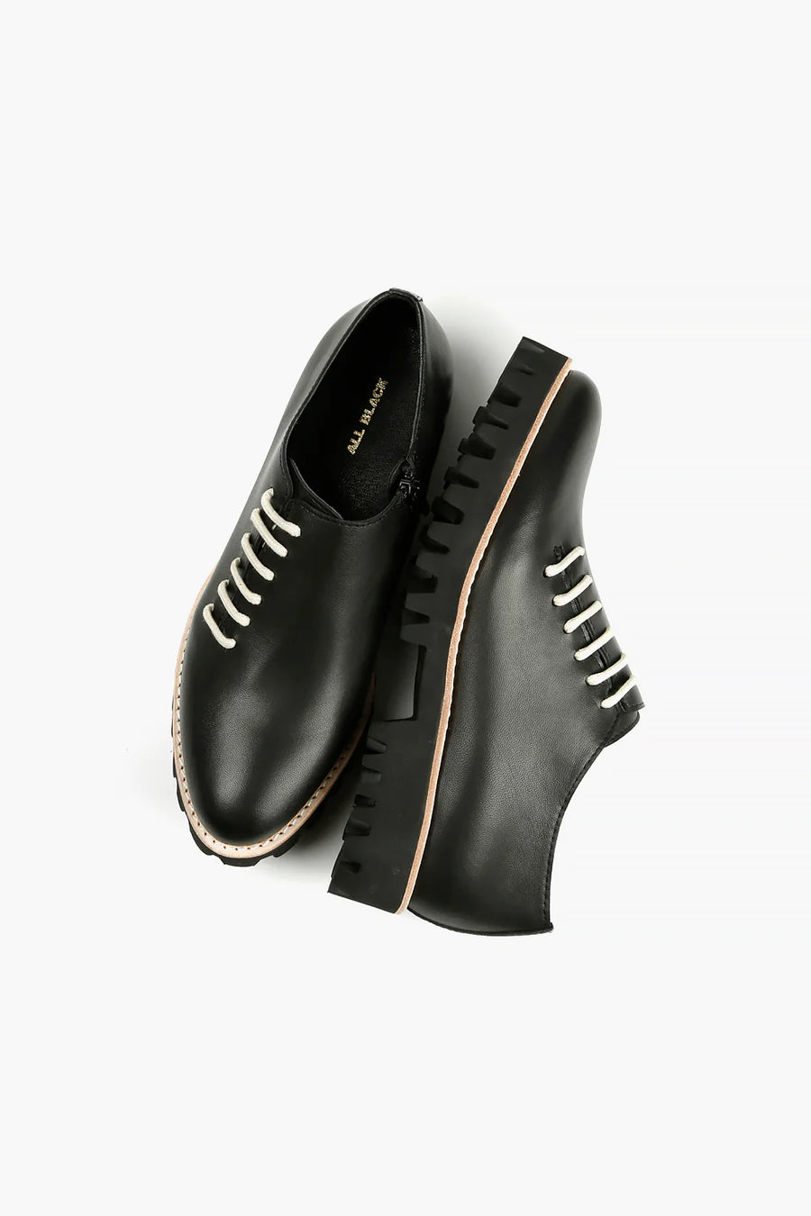 All Black Side Cord Loafer E046