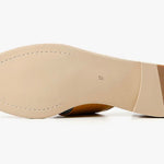 Yellow sandal with beige sole sole view