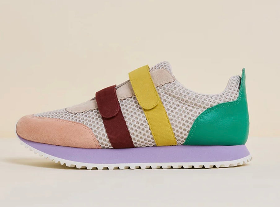 Multicolored velcro sneaker alt view
