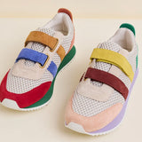 Multicolored velcro sneaker pair alt view