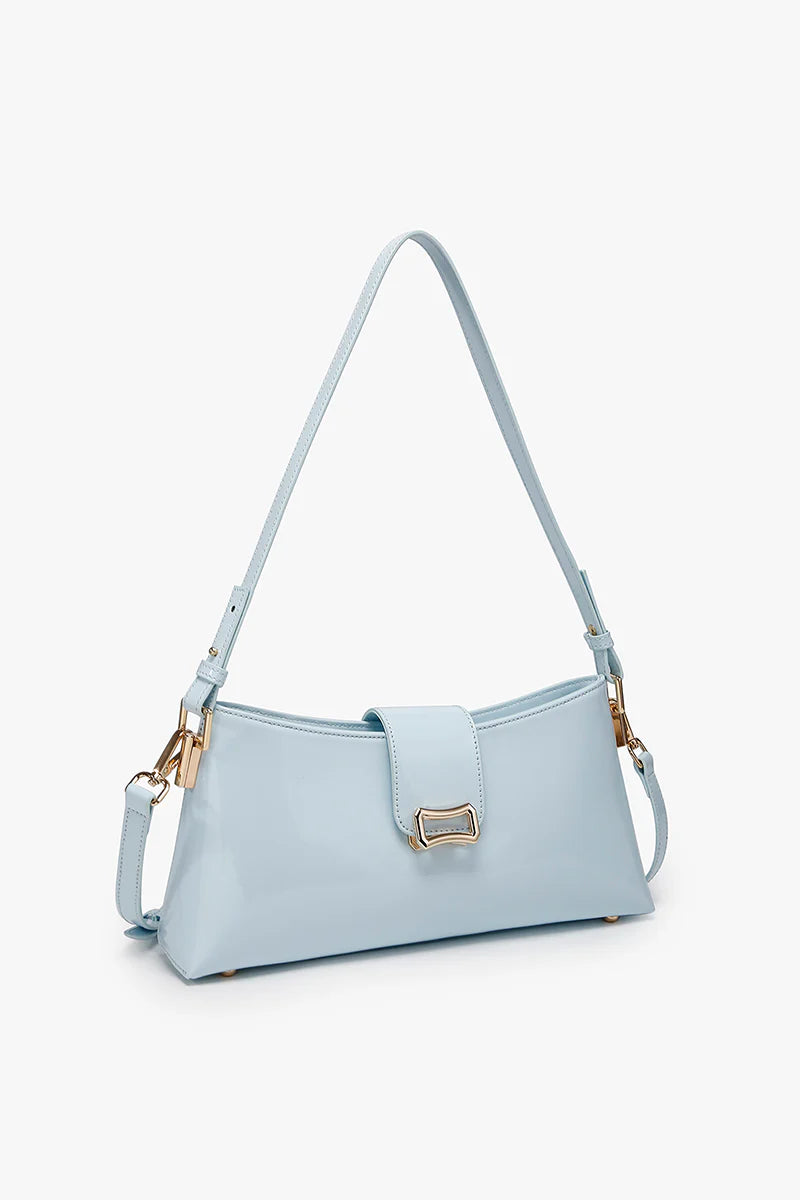Light blue handbag with a strap alt view