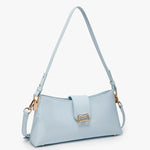 Light blue handbag with a strap alt view