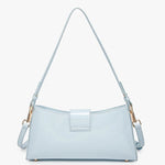 Light blue handbag with a strap back