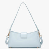 Light blue handbag with a strap back
