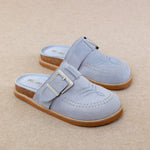 Light blue slipper with a buckle pair