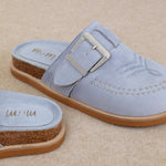Light blue slipper with a buckle pair 2