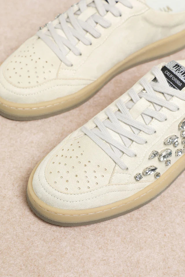 Beige sneaker with jewel embellishments pair 2