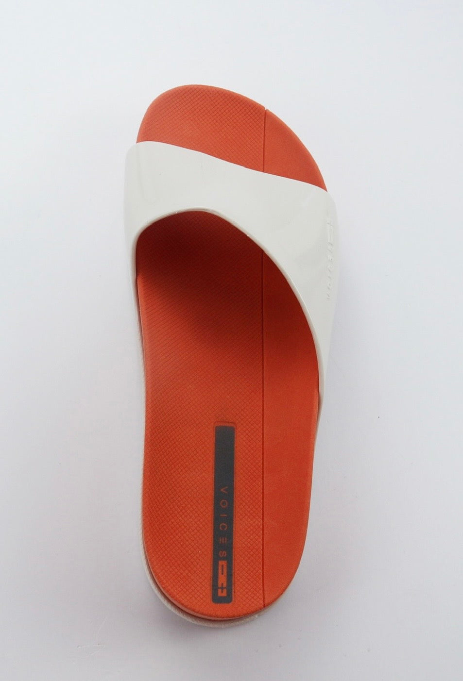 White sandal with a red sole top