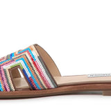 Multicolored striped sandal inside