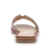Multicolored striped sandal heel