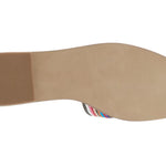 Multicolored striped sandal sole