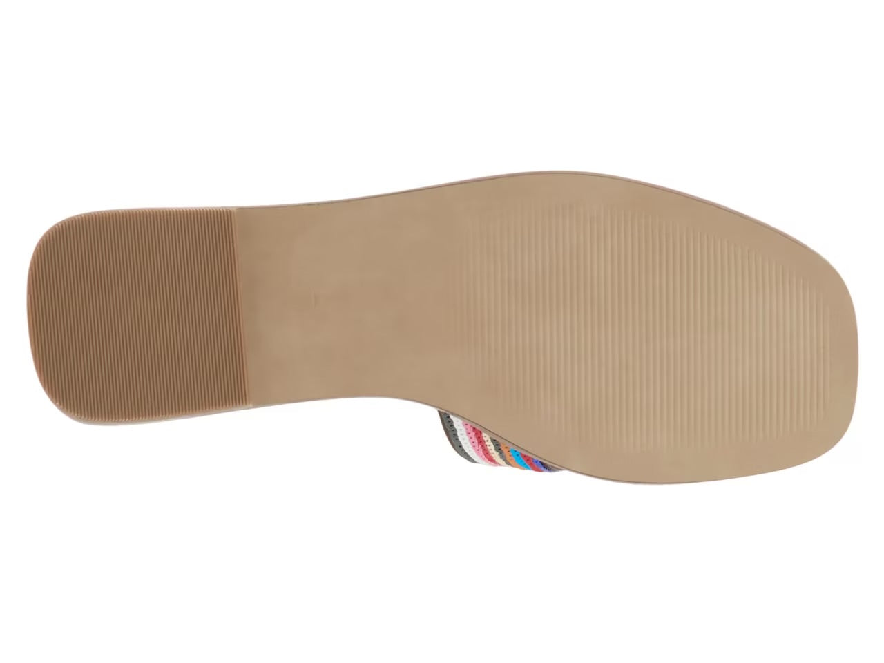 Multicolored striped sandal sole