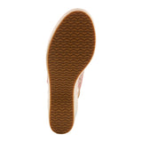 Wedge sandal with floral embroidery sole