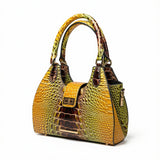 Ava Gradient Rainbow Faux Crocodile Embossed Tote Bag