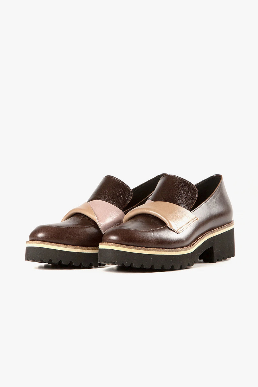 All Black Flatsash Lugg Loafer E156