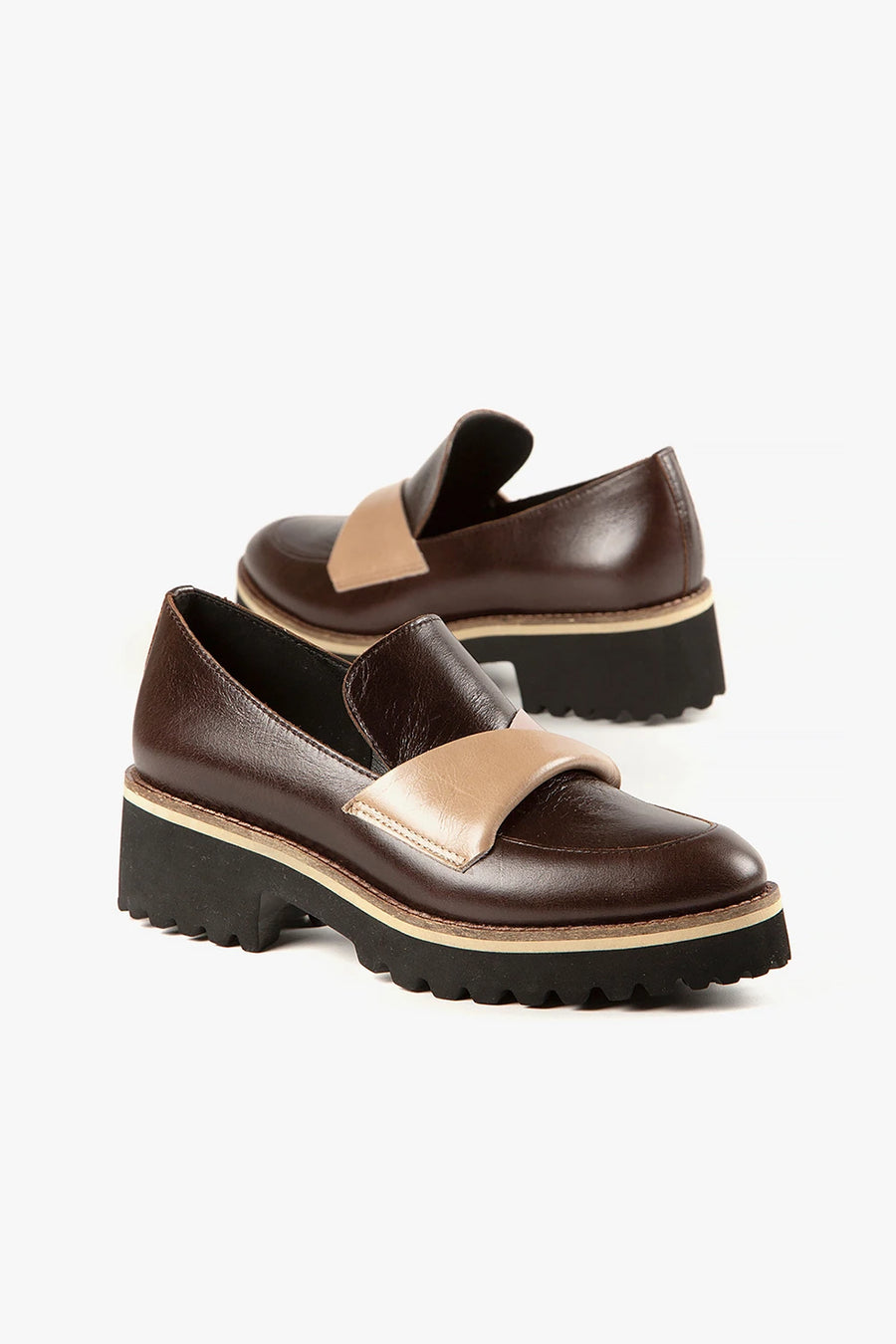 All Black Flatsash Lugg Loafer E156
