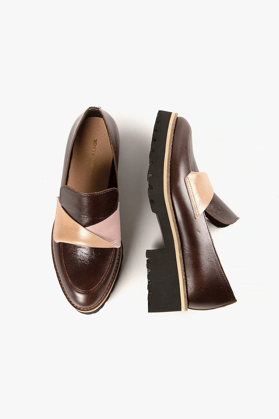 All Black Flatsash Lugg Loafer E156