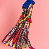 Jayley Bamboo Sequins Trench Coat