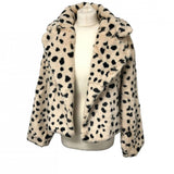 Jayley Cream Faux Fur Cropped Coat