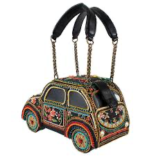 Nima Beaded VW Bug Handbag