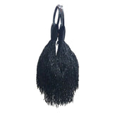 Hand Beaded Fringe Wristlet Evening Bag