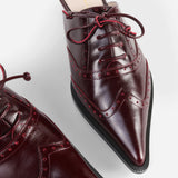 Intentionally Blank Lace-Up Flat Mule K024