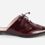 Intentionally Blank Lace-Up Flat Mule K024