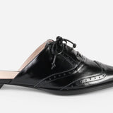 Intentionally Blank Lace-Up Flat Mule K026