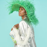 Jayley Ostrich Feather Flapper Oversized Hat